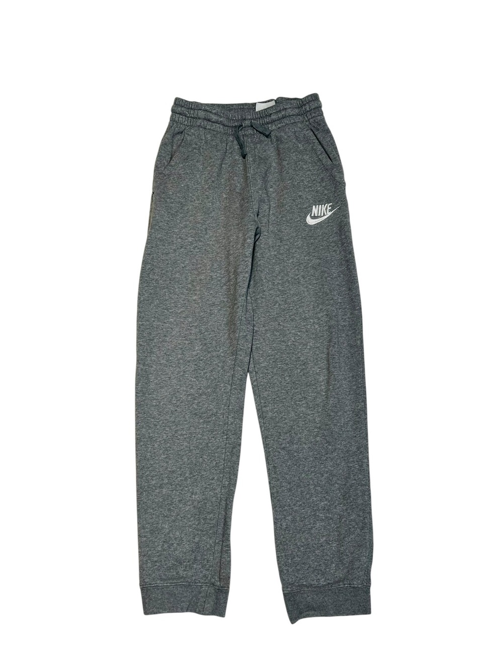 Nike Kids 12Y Gray Heather Fleece Joggers